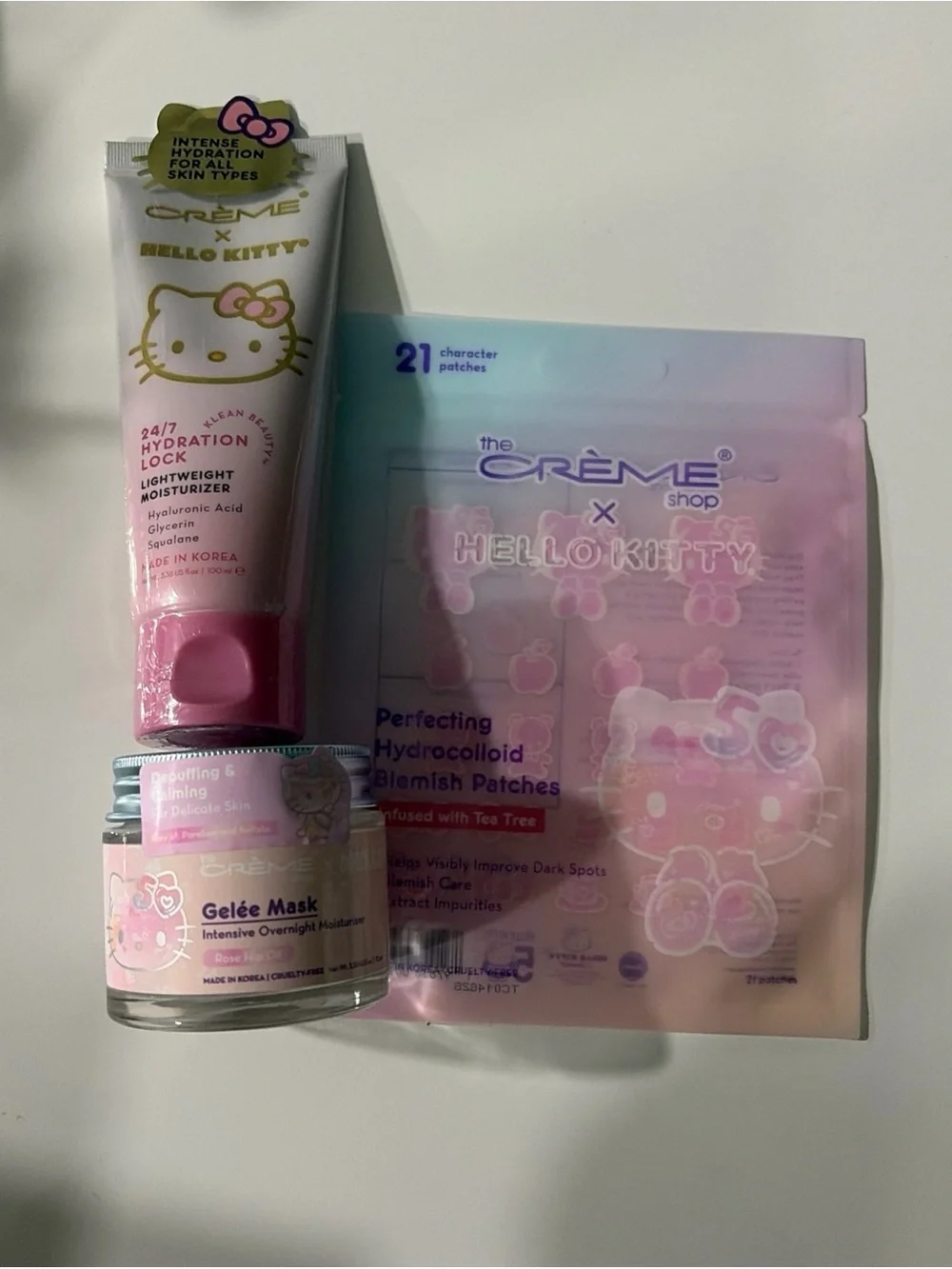 The Creme Shop x Hello Kitty Moisturizer, 24/7 Hydration Lock & Blemish Patches